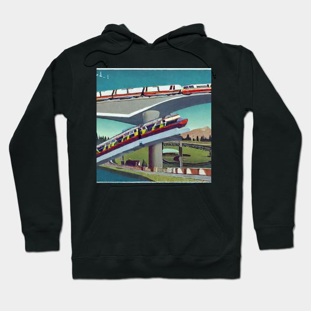 Monorail 1971 (Retro Vintage look) Hoodie by Prints Charming